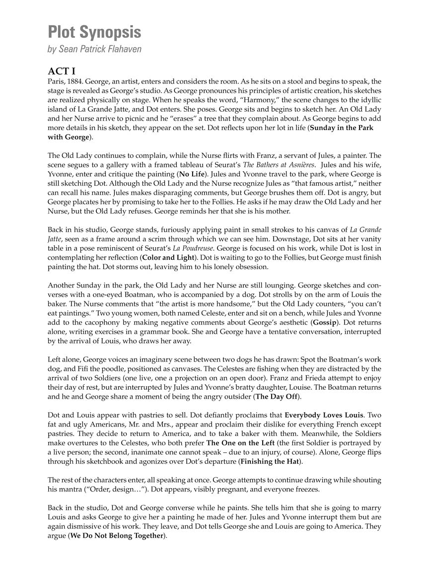 Sunday in the Park with George - Vocal Selections