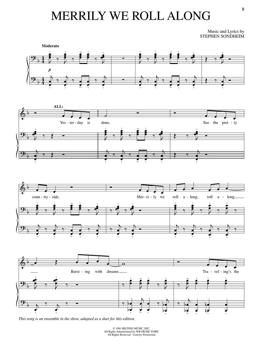 Merrily We Roll Along Vocal Selections