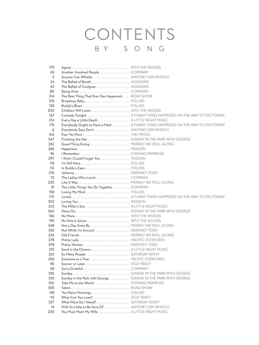 The Stephen Sondheim Collection Volume 1 P/V/G