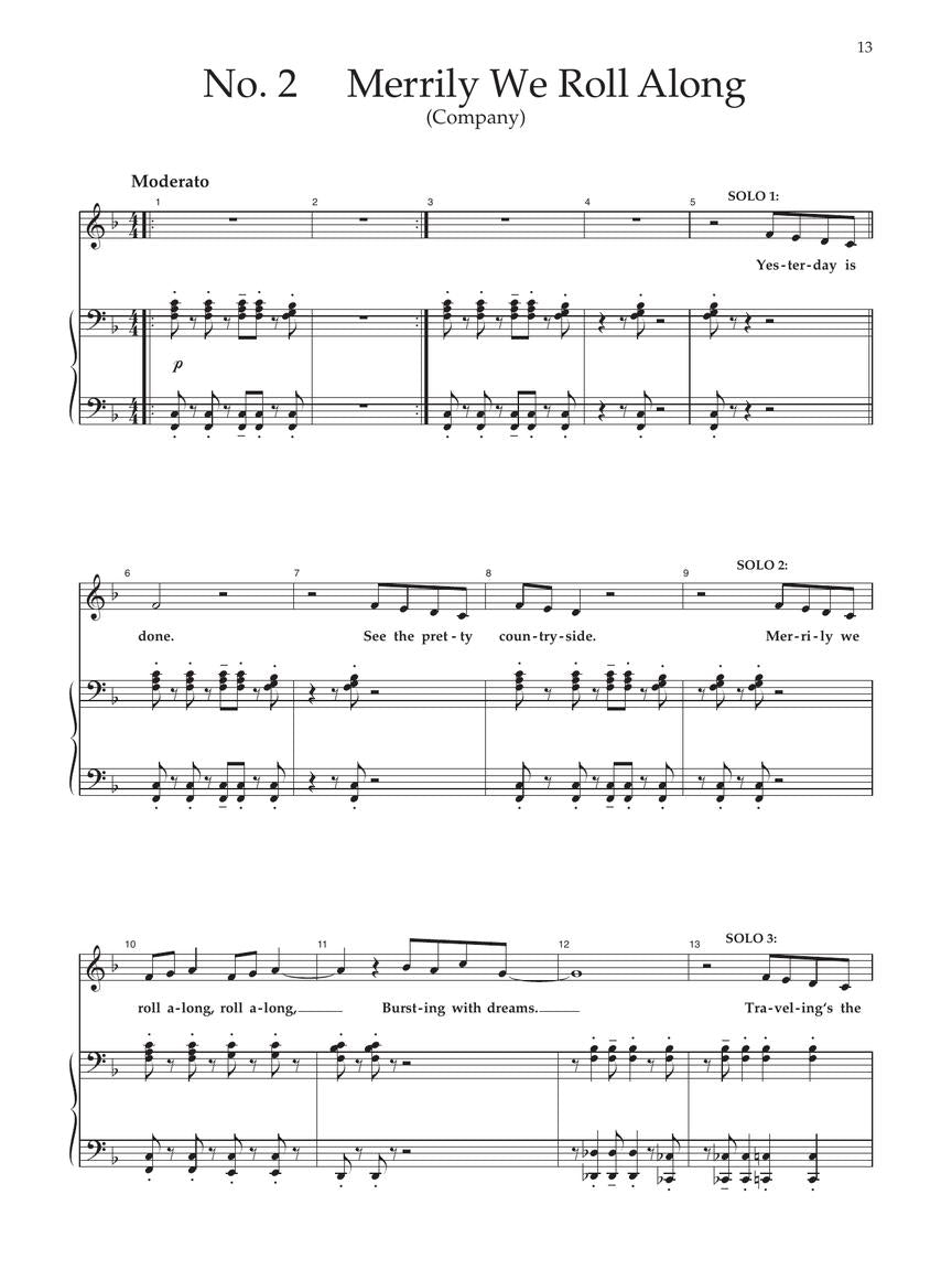 Merrily We Roll Along - Revised Vocal Score