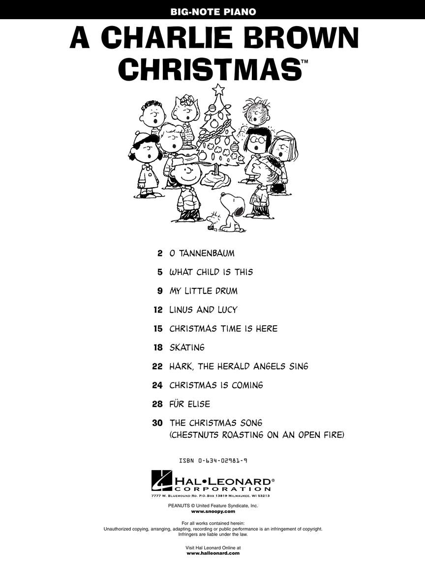 Charlie Brown Christmas, A - Big-Note Piano