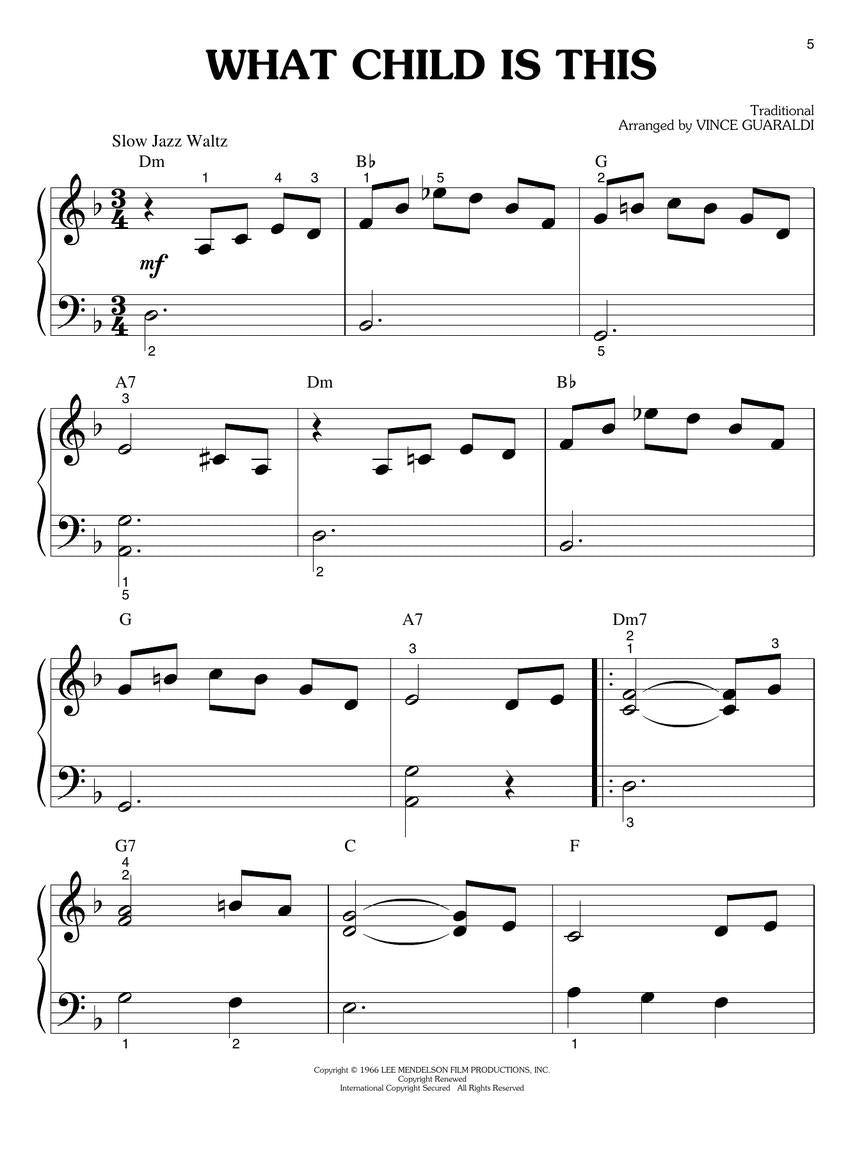 Charlie Brown Christmas, A - Big-Note Piano