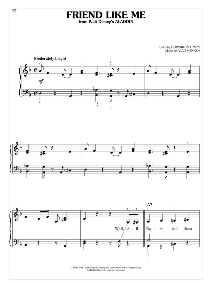 Disney Mega-Hit Movies Easy Piano