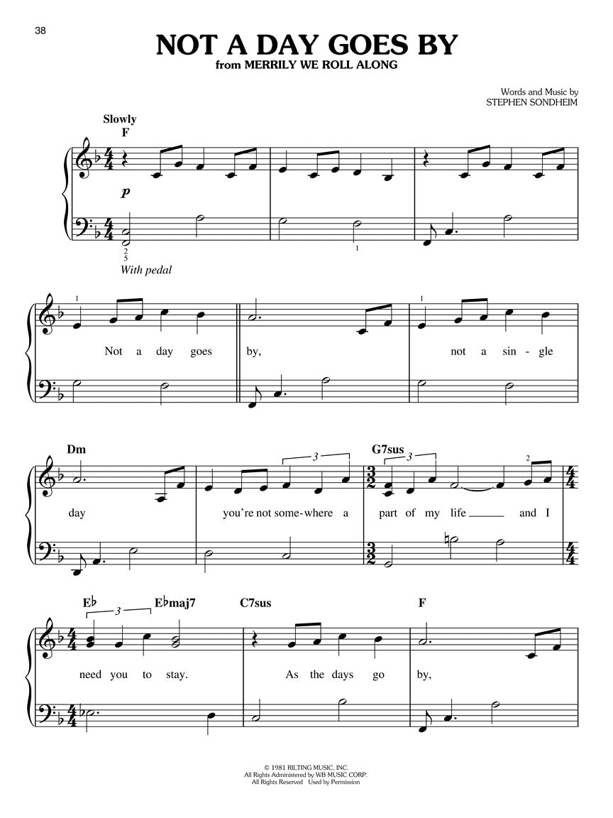 Sondheim, Stephen - Songs for Easy Piano