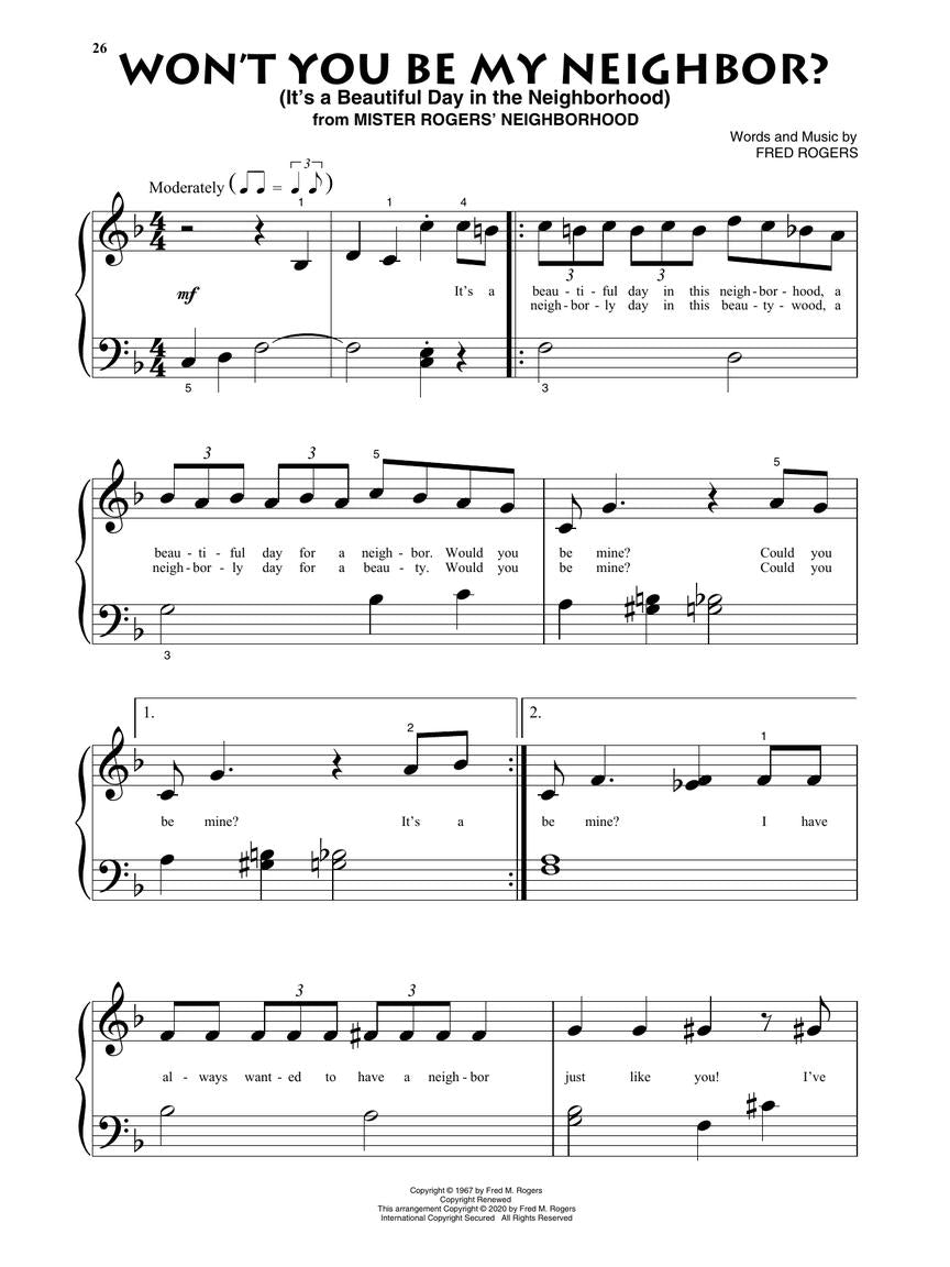 Great TV Themes - Beginning Piano Solo