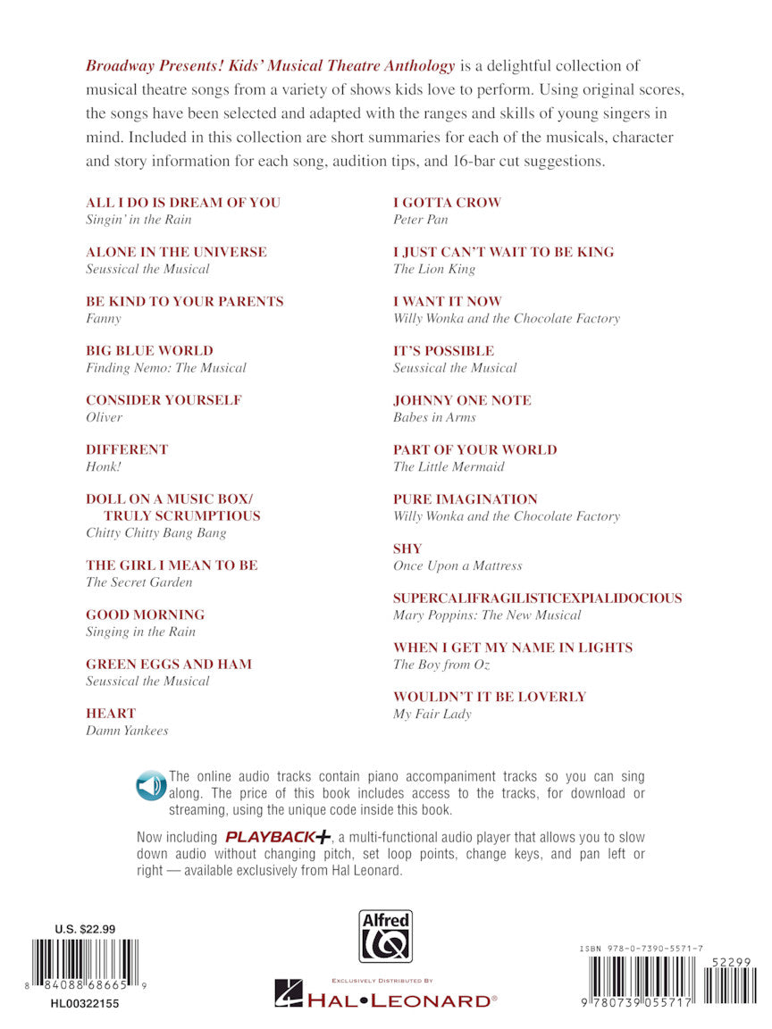 Kids' Musical Theatre Anthology