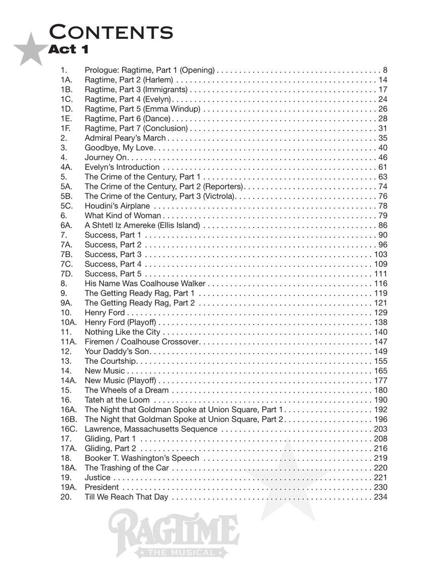 Ragtime the Musical - Vocal Score (Complete)