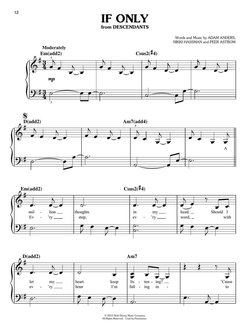 Descendants Easy Piano Collection