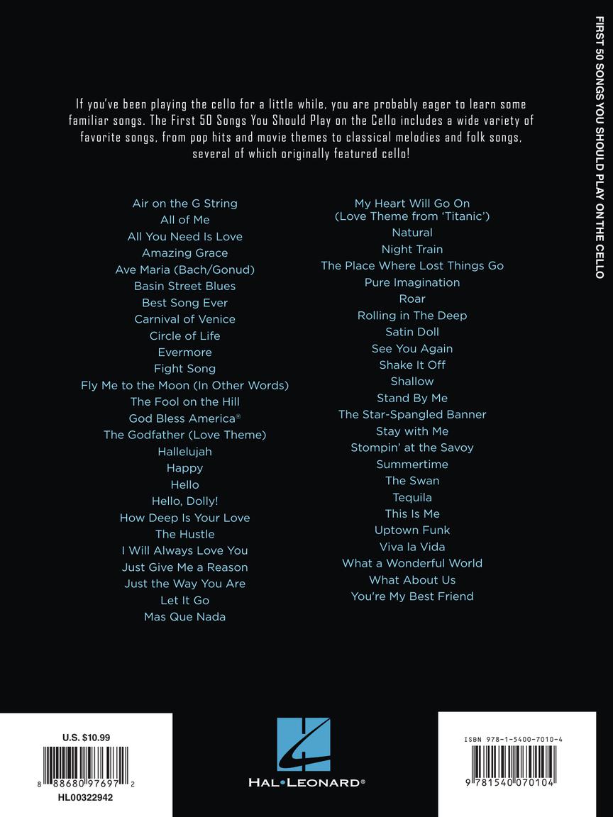 First 50 Songs You Should Play on Cello