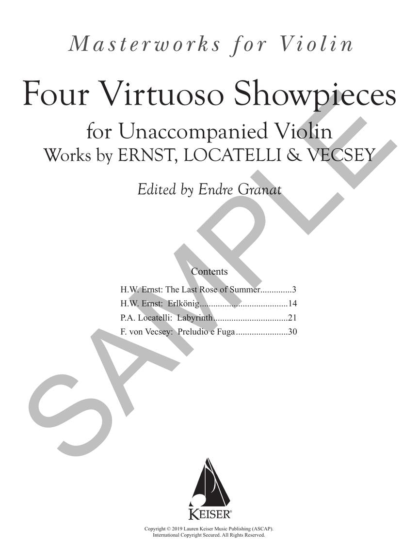 4 Virtuoso Showpieces for Solo Violin