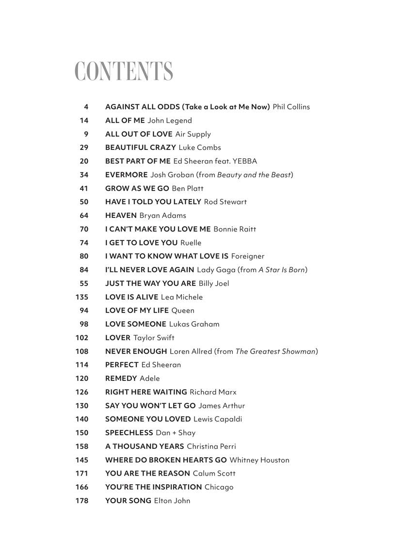 Love Ballads - P/V/G