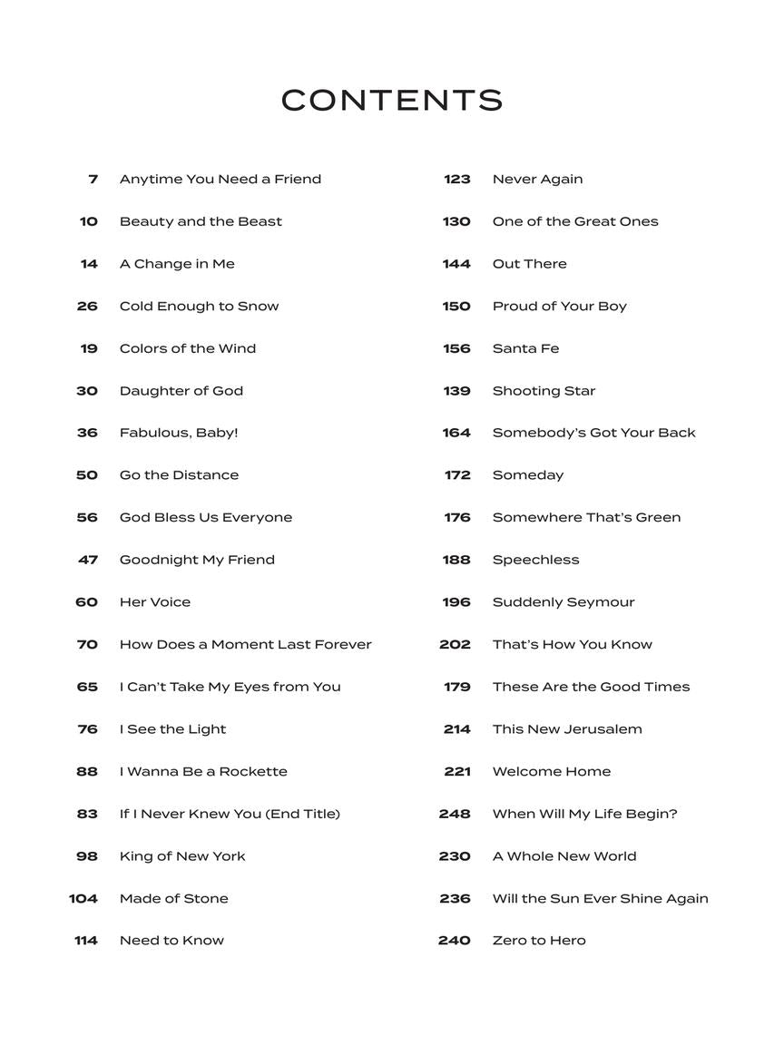 Menken: Alan Menken Songbook – 2nd Edition