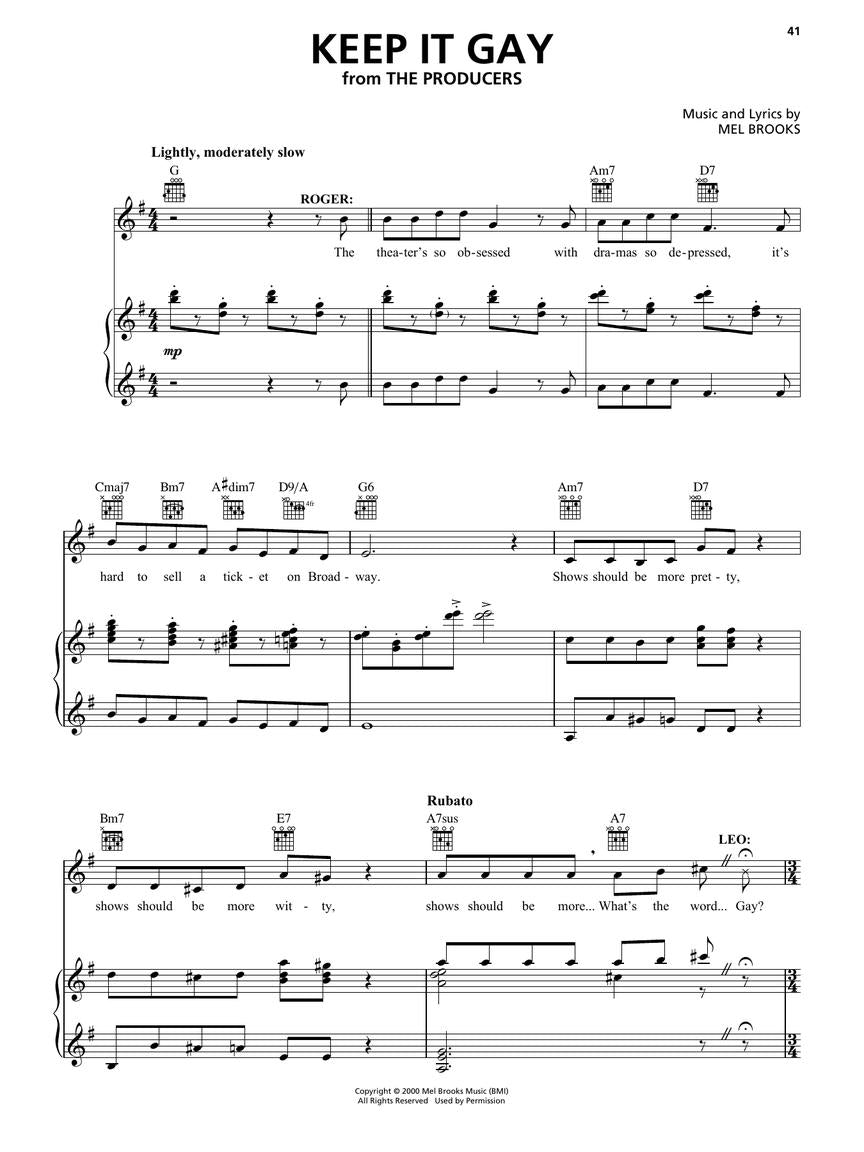 Brooks Songbook 23 Songs from Movies and Shows