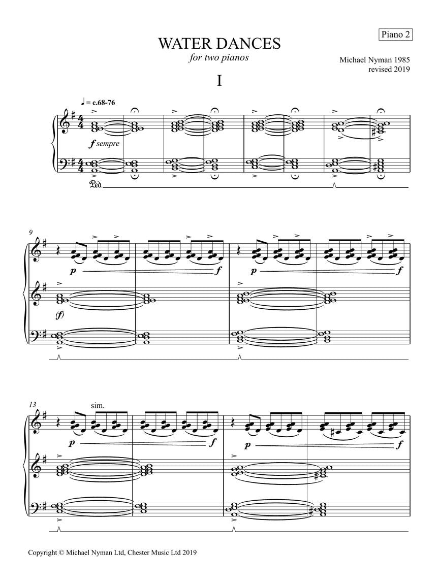 Water Dances - 2 Pianos/4 Hands