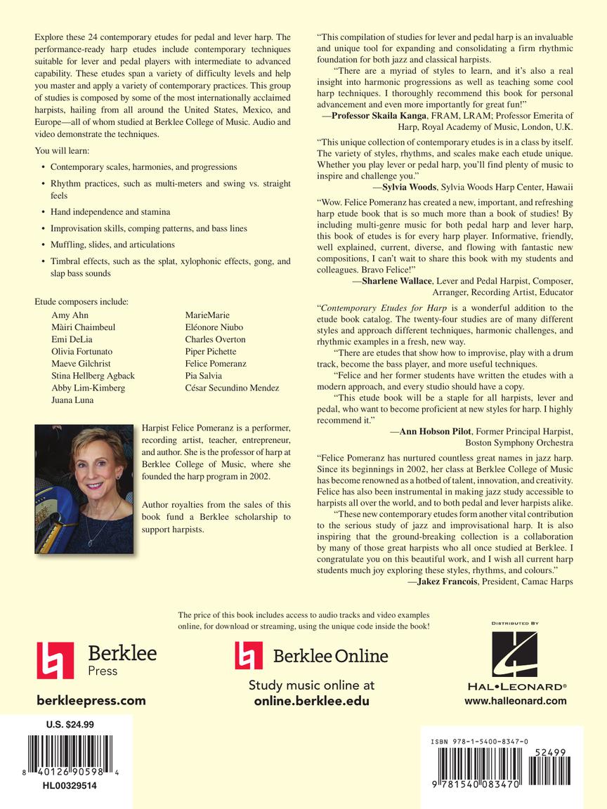 Pomeranz Contemporary Etudes for Harp