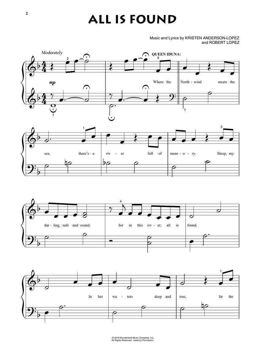 Frozen 2 - Beginning Piano Solo