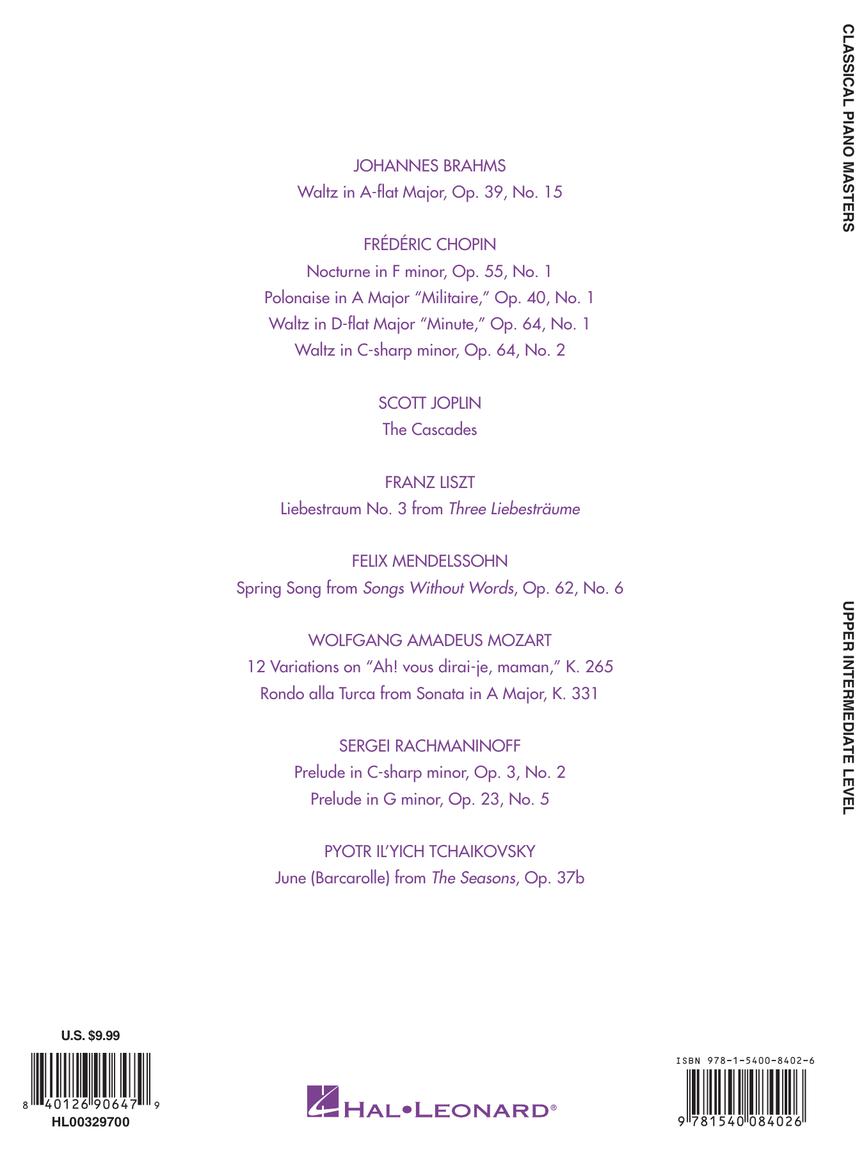 Classical Piano Masters Upper Intermediate Level