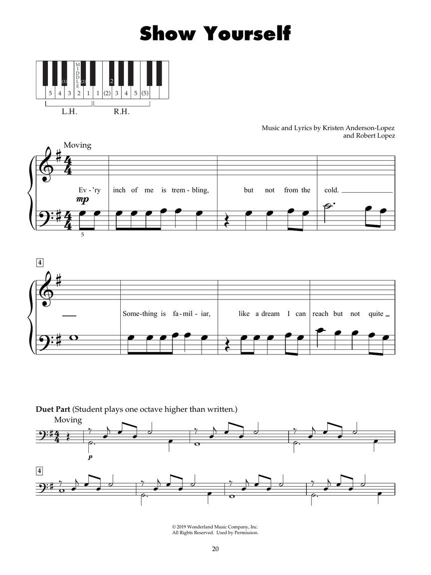 Frozen 2 Five-Finger Piano Songbook