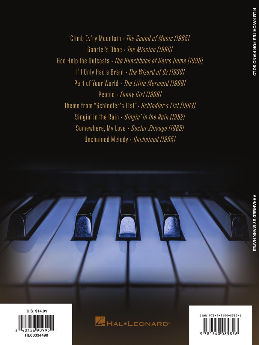 Film Favorites for Piano Solo
