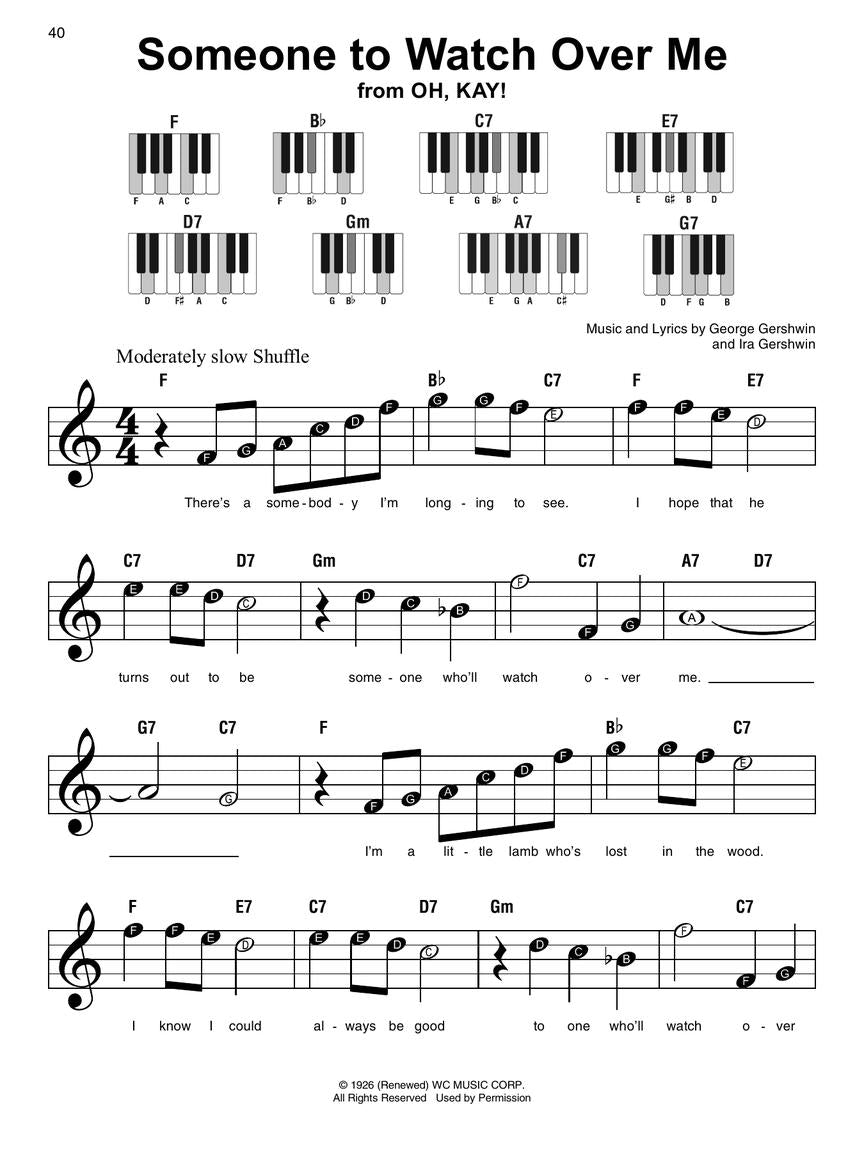 Gershwin: Super Easy Songbook Arranged for Piano
