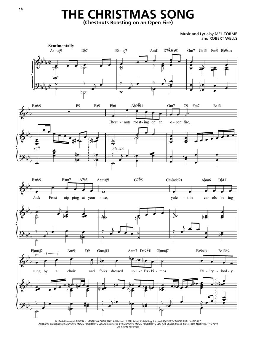 Christmas Standards Singer's Jazz Anthology – High Voice