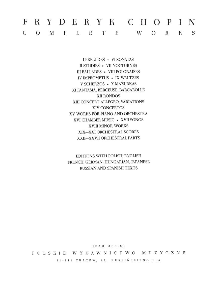 Chopin Fantasia, Berceuse, Barcarolle