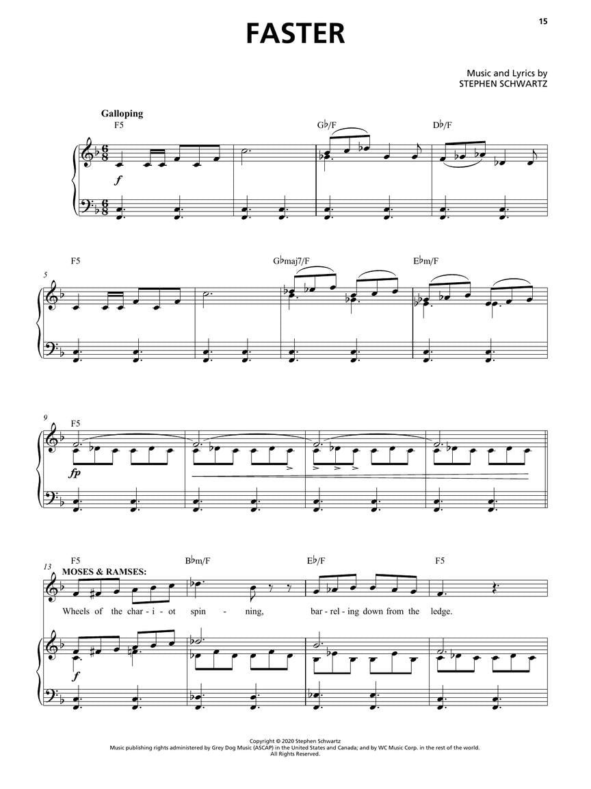 The Prince of Egypt Stage Musical – Vocal Selections