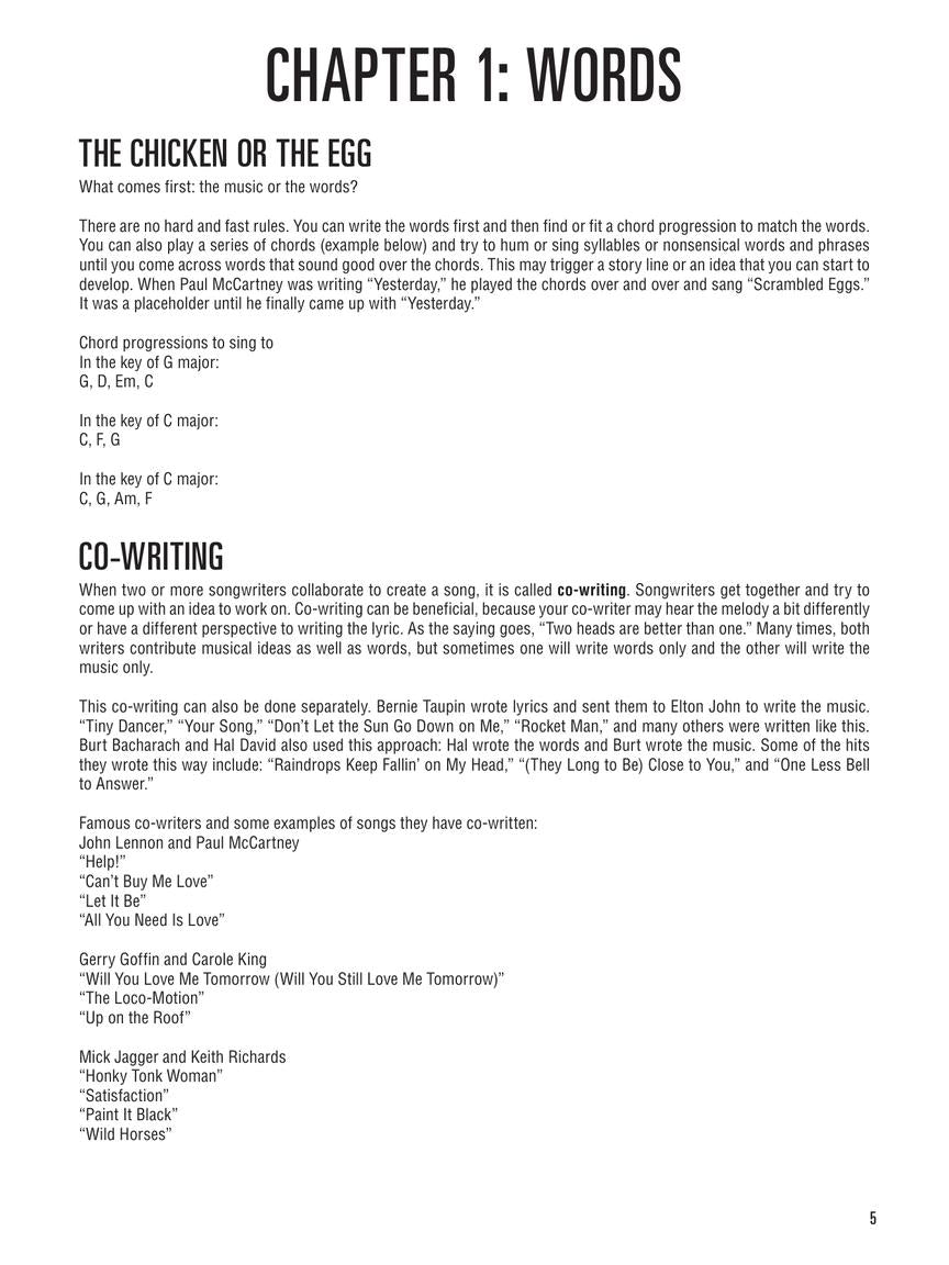 Hal Leonard Songwriting Method