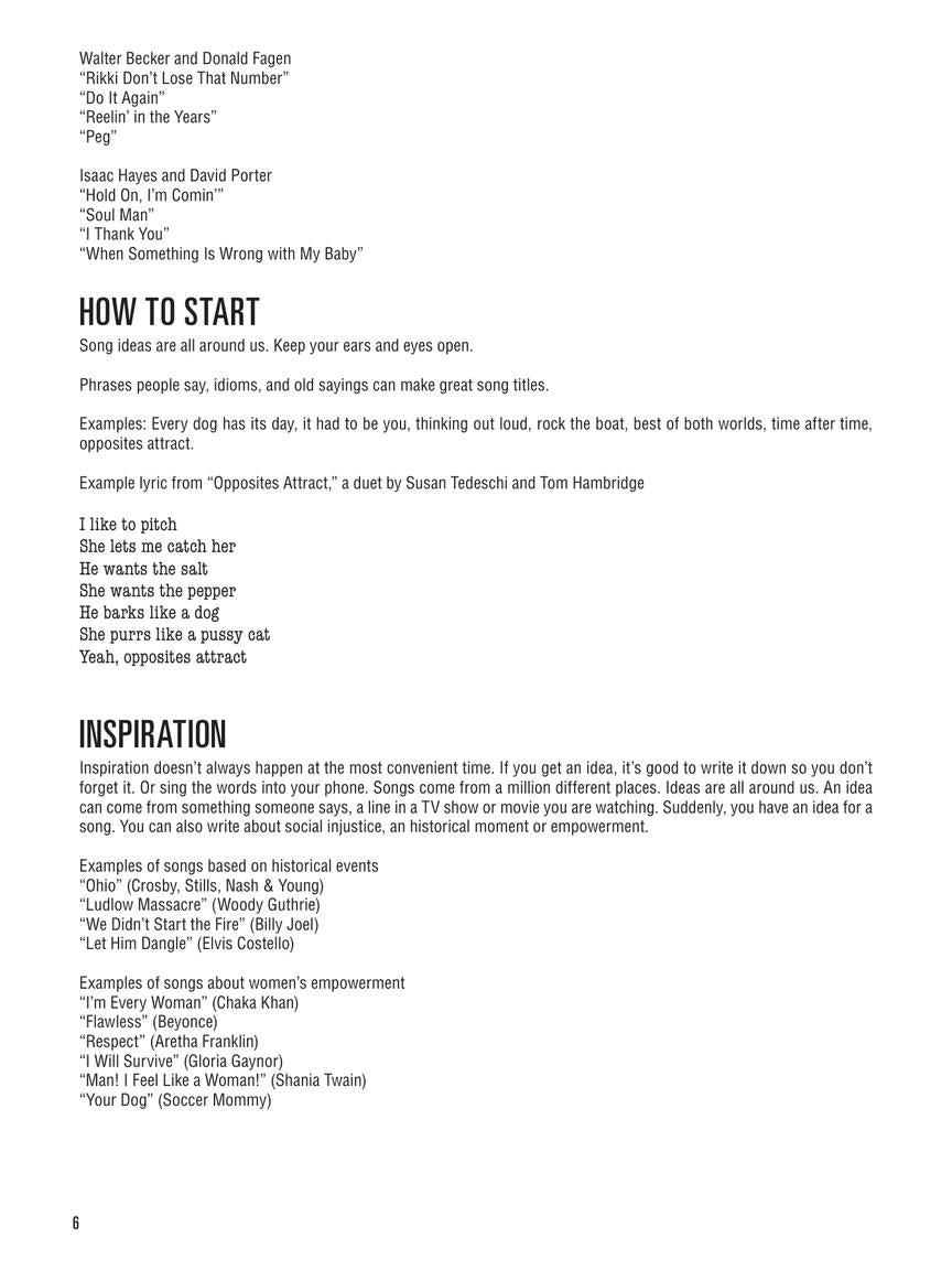 Hal Leonard Songwriting Method