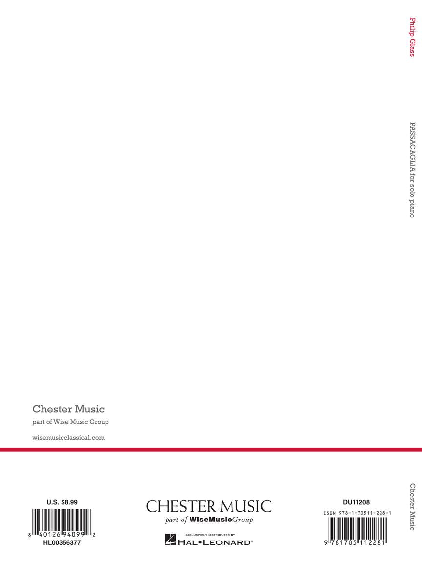 Glass Passacaglia for Piano