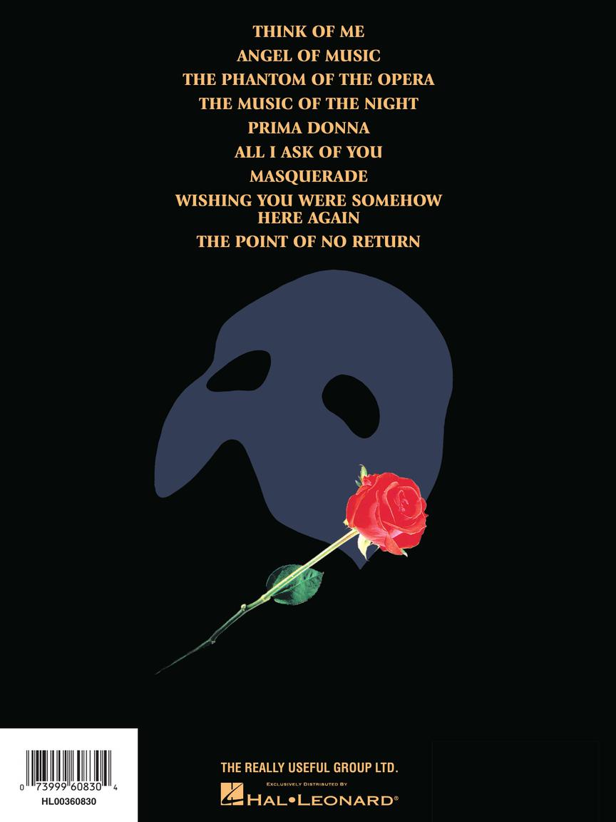 Phantom of the Opera Souvenir Edition Piano/Vocal Selections