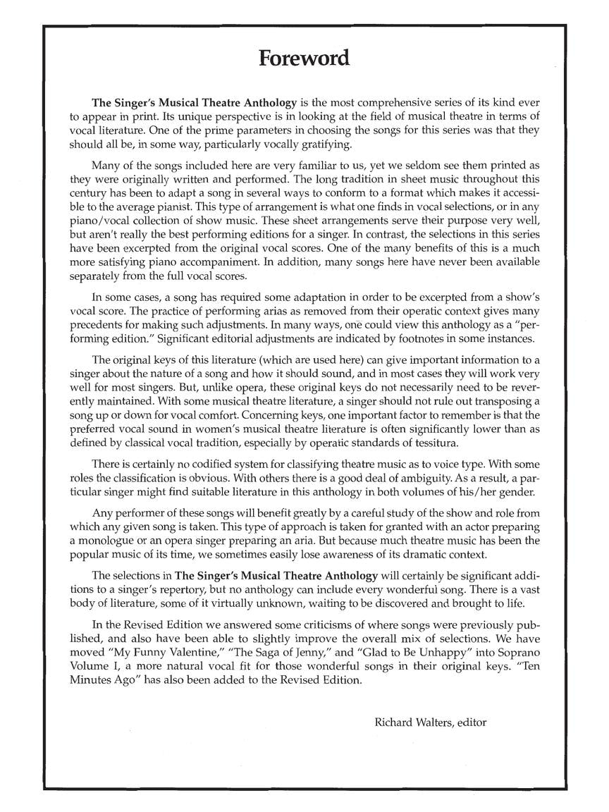 Singer's Musical Theatre Anthology, The - Volume 1 Soprano, Revised