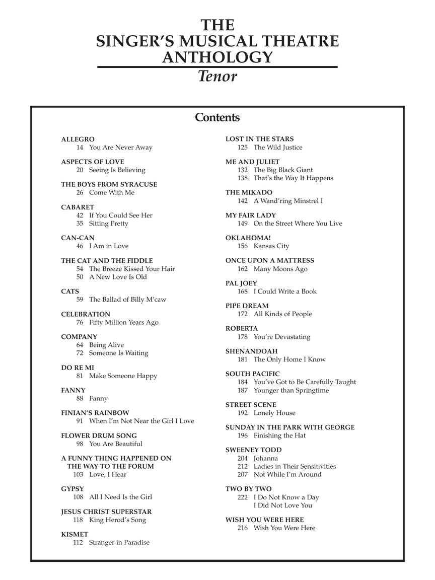 Singer's Musical Theatre Anthology, The - Volume 1, Revised Tenor Book Only
