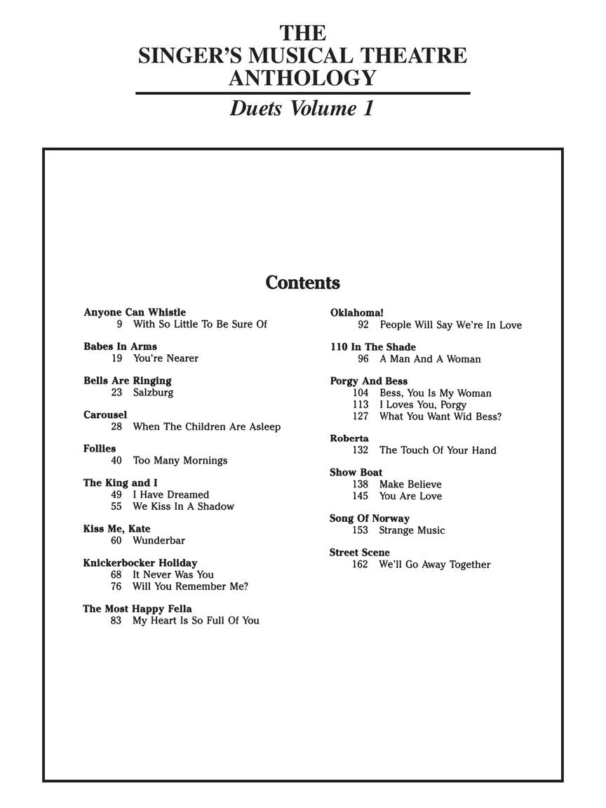 Singer's Musical Theatre Anthology - Duets