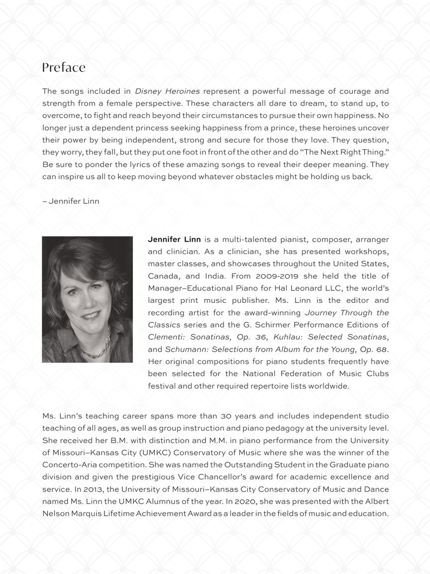 Disney Heroines 10 Piano Arrangements in Progressive Order