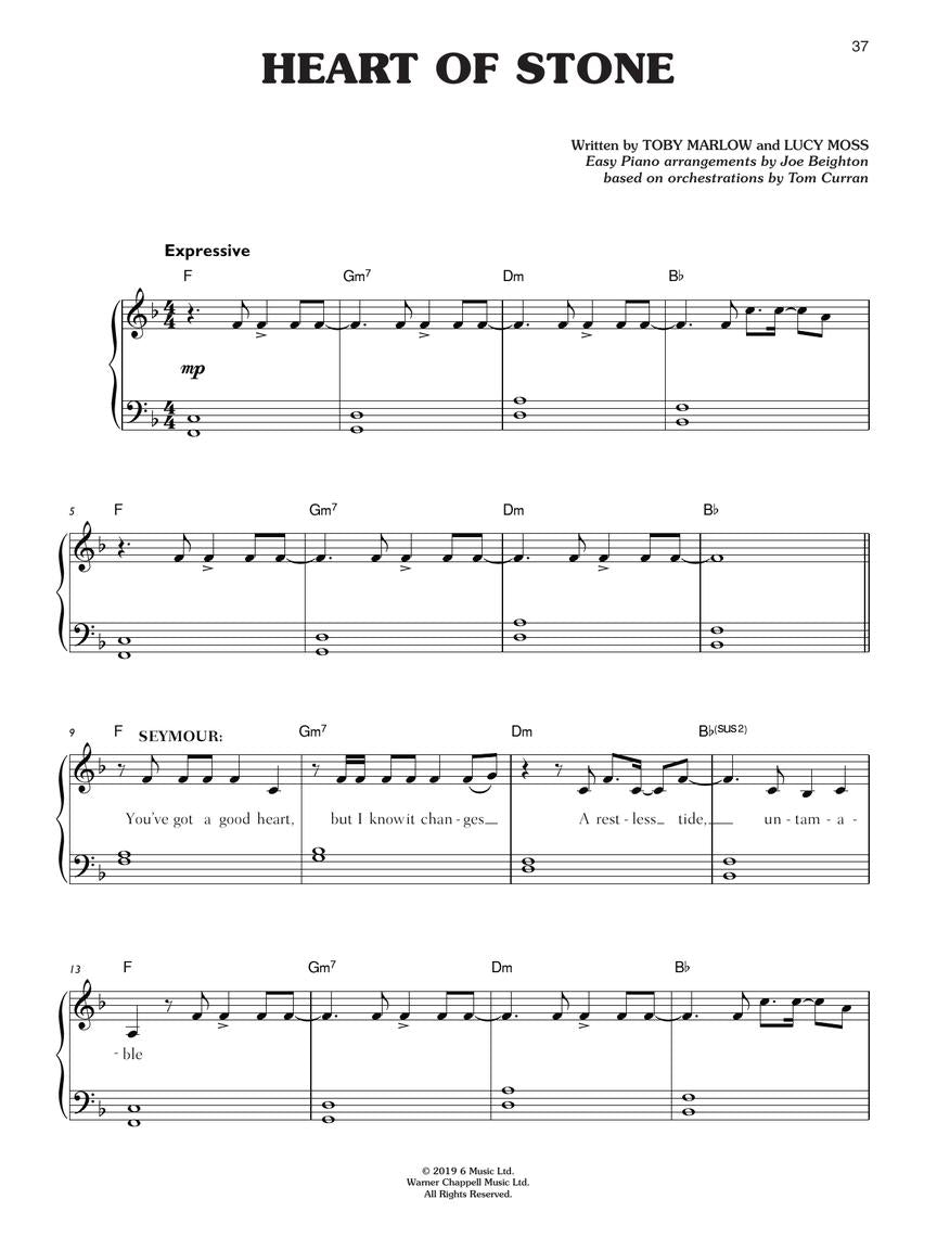 Marlow/Moss Six: The Musical Easy Piano Selections