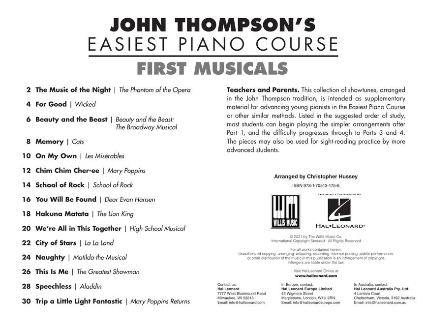 Thompson First Musicals