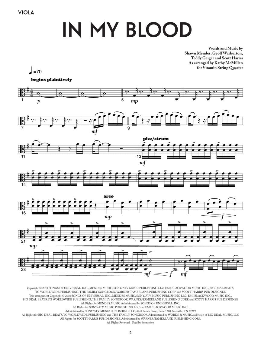 In My Blood - Vitamin String Quartet from Bridgerton for String Quartet