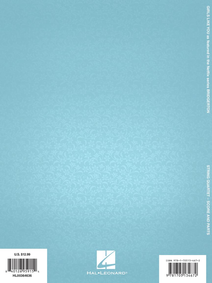 Girls Like You - Vitamin String Quartet from Bridgerton for String Quartet