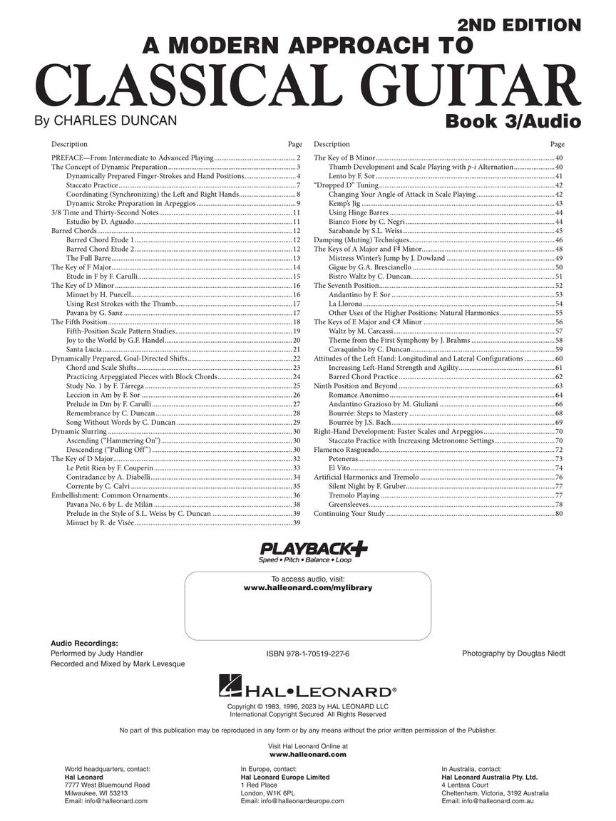A Modern Approach to Classical Guitar Book 3 – Second Edition