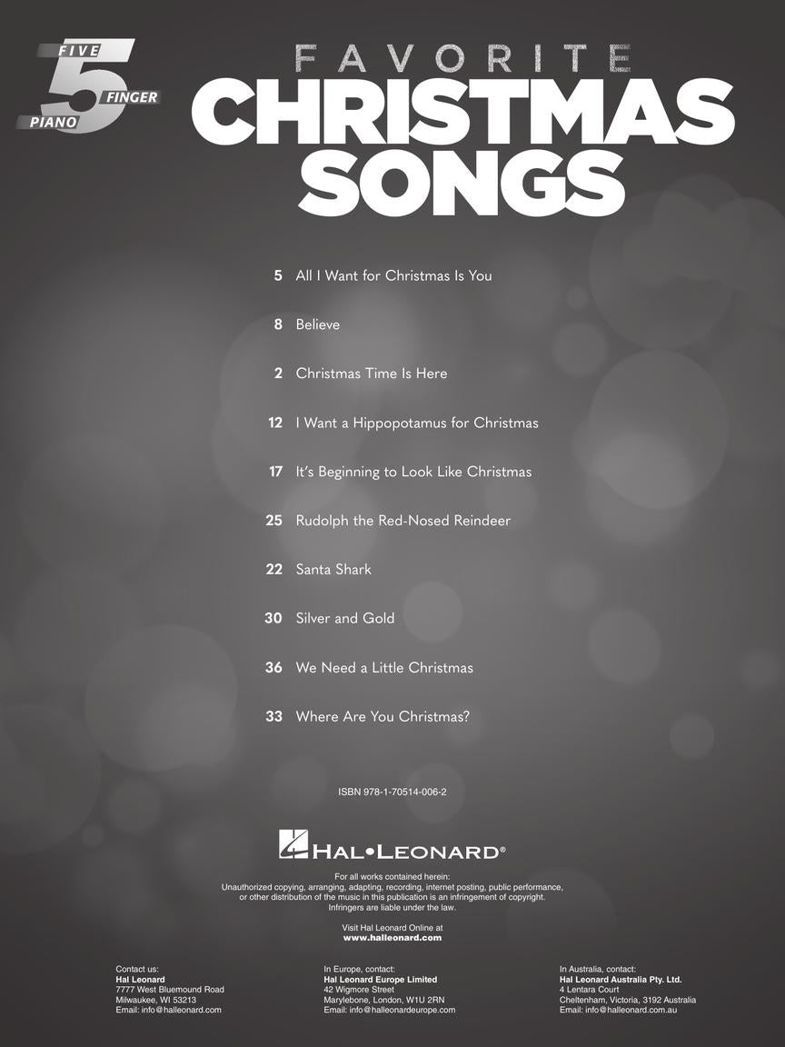 Favorite Christmas Songs for Five-Finger Piano