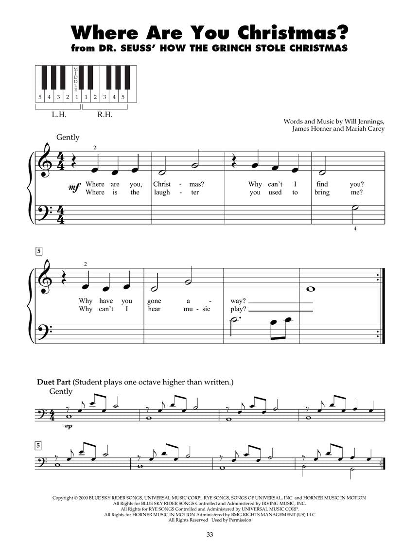 Favorite Christmas Songs for Five-Finger Piano