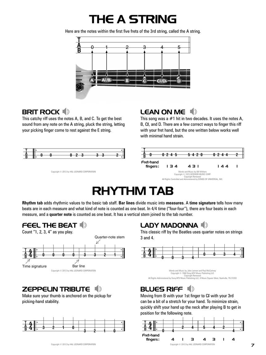 Hal Leonard Bass Tab Method