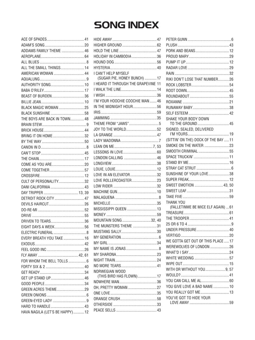 Hal Leonard Bass Tab Method