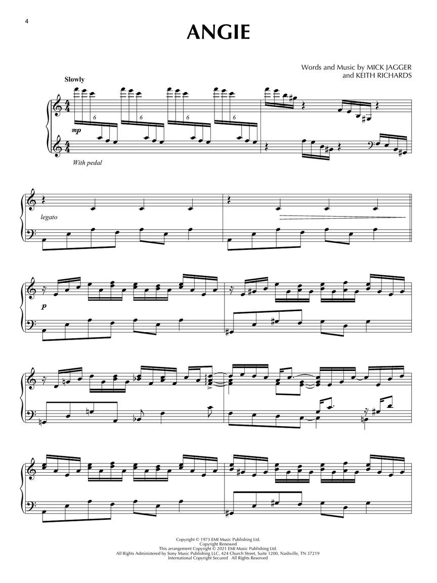 Classic Rock Songs in a Classical Style for Piano Solo