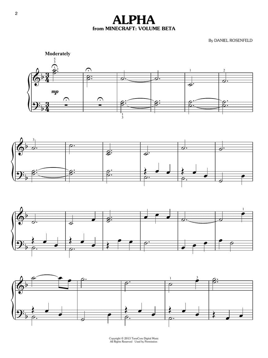 Rosenfeld Music from Minecraft Easy Piano Collection