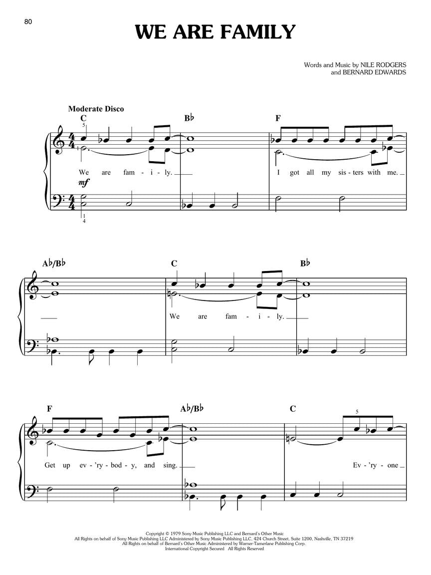 Favorite Songs – In Easy Keys