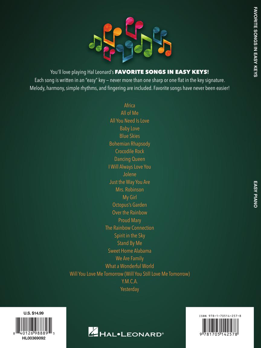 Favorite Songs – In Easy Keys