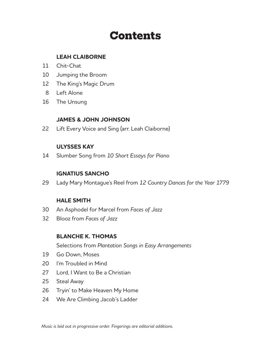 Expanding the Repertoire: Music of Black Composers - Level 1 Elementary to Upper Elementary Level
