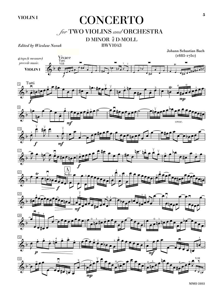 Bach Double Concerto in D minor BWV 1043